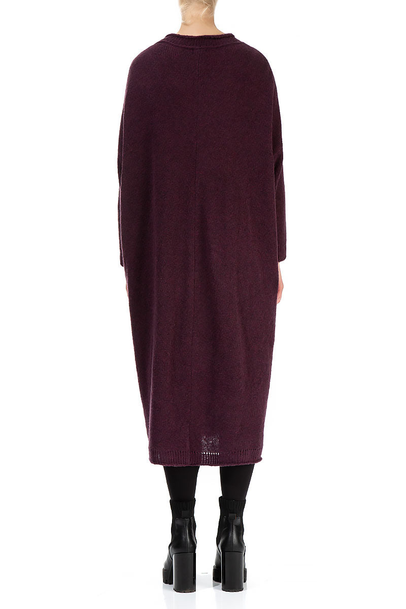 Loose Mulberry Wool Dress 2