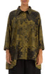 Loose Olive Alabaster Silk Cotton Shirt 1
