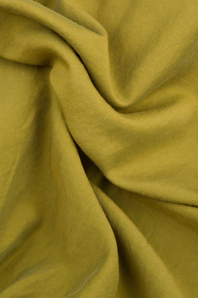 Loose Olive Silk Cotton Shirt 5