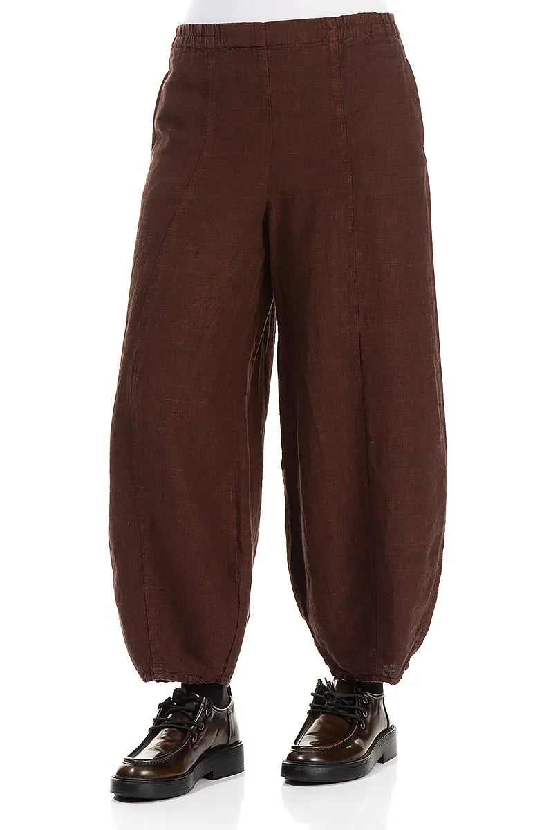 Loose Saffron Linen Trousers