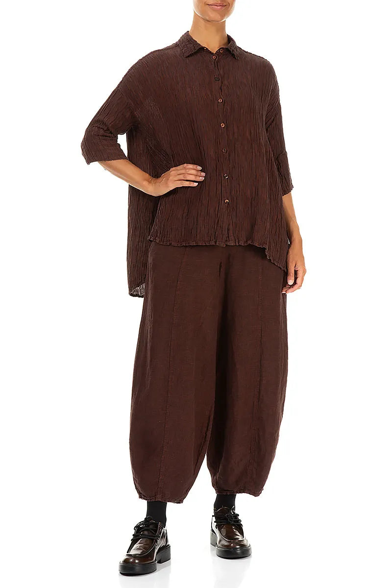 Loose Saffron Linen Trousers