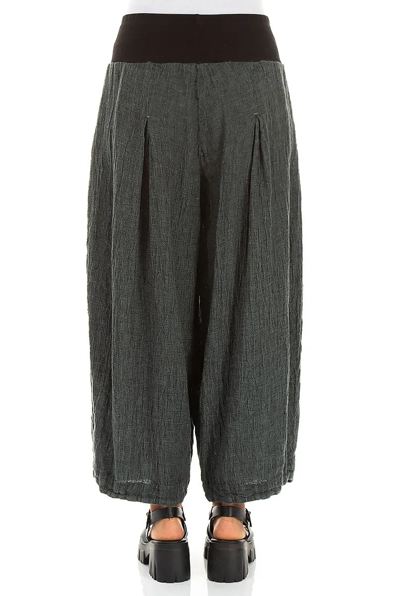 Pantalon ample en lin mélangé Sage