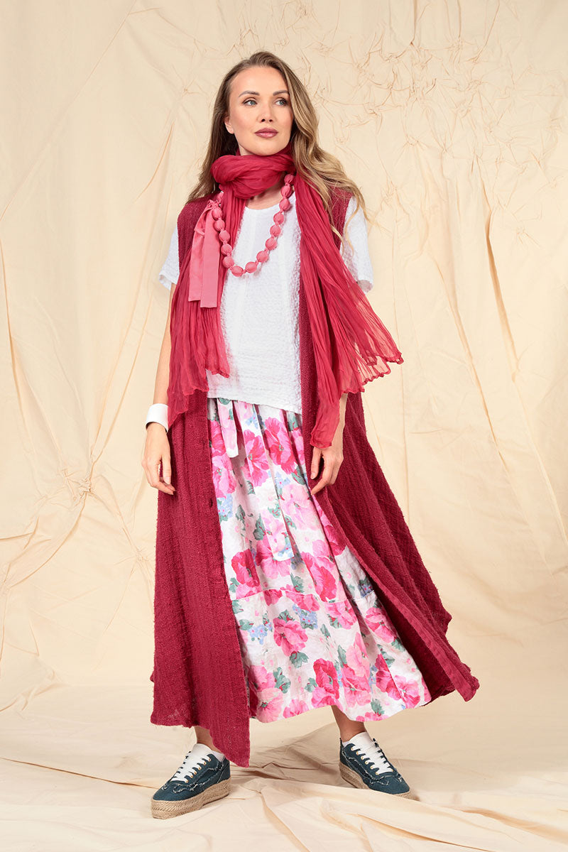 Balloon Peony Blossom Linen Skirt 6
