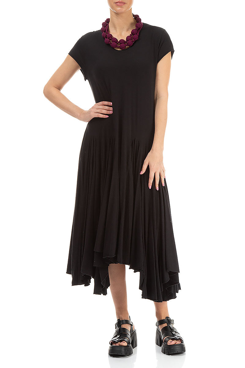 Magenta Silk Bamboo Bead Necklace 2