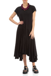 Magenta Silk Bamboo Bead Necklace 2