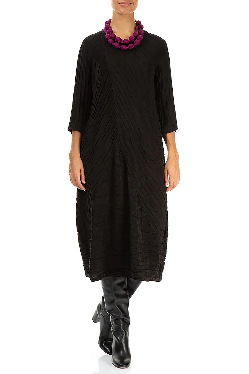 Collier de perles de soie magenta