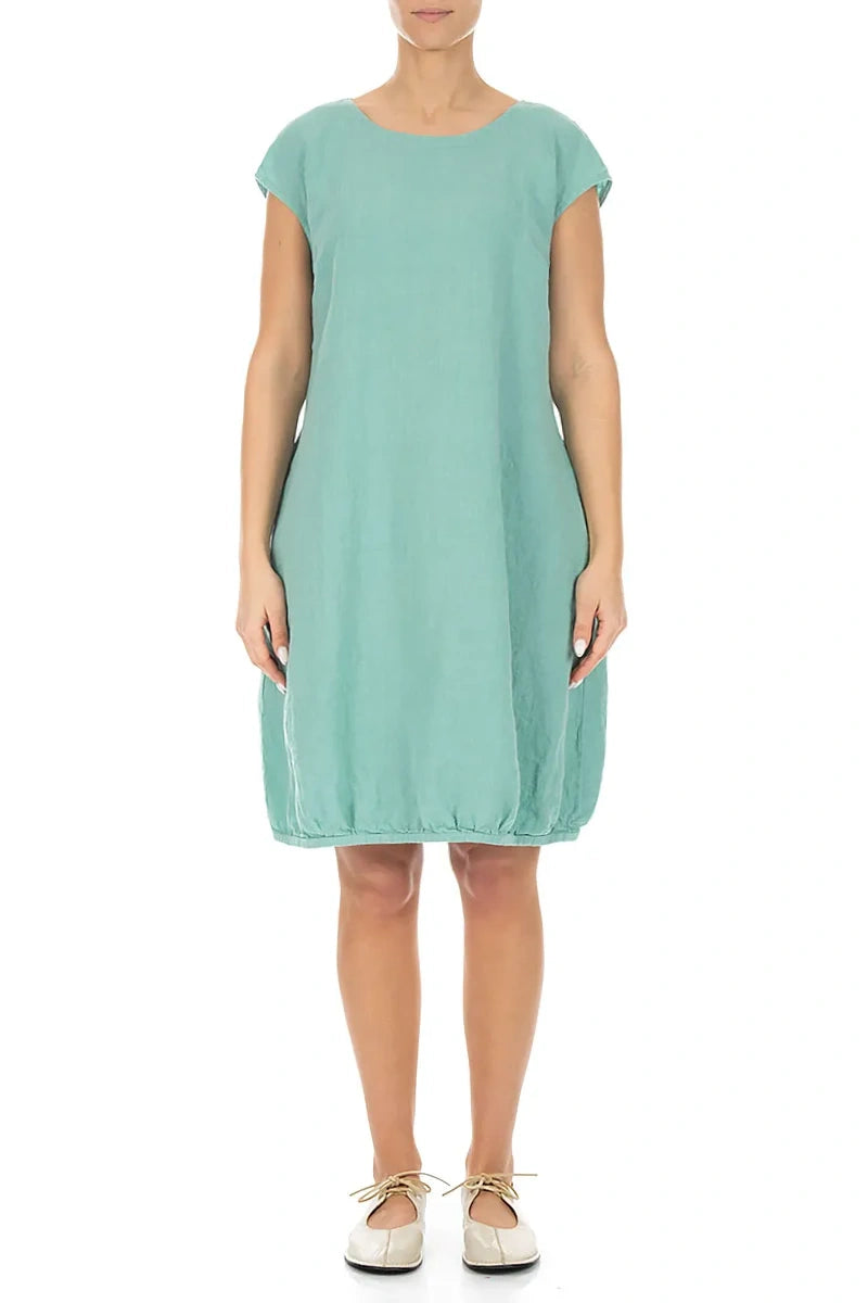 Midi Mint Linen Dress 1