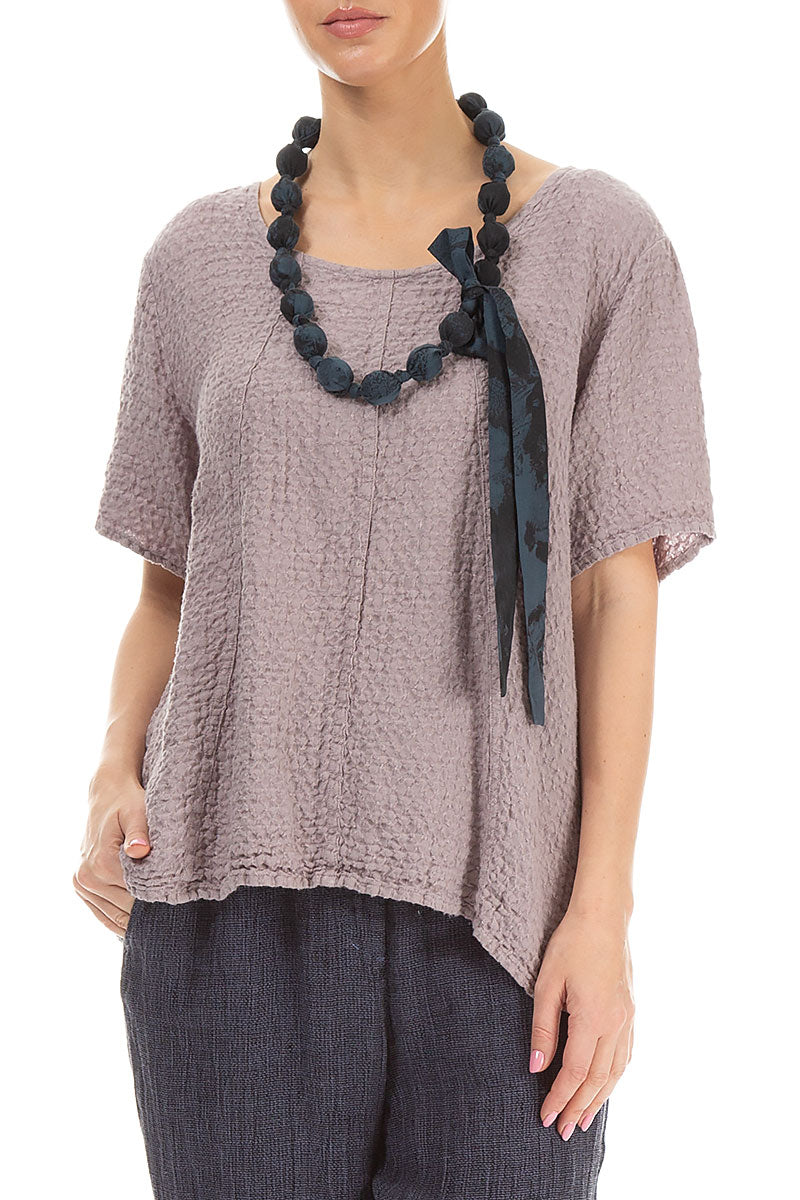 Midnight Blue Alabaster Silk Cotton Bead Necklace 3