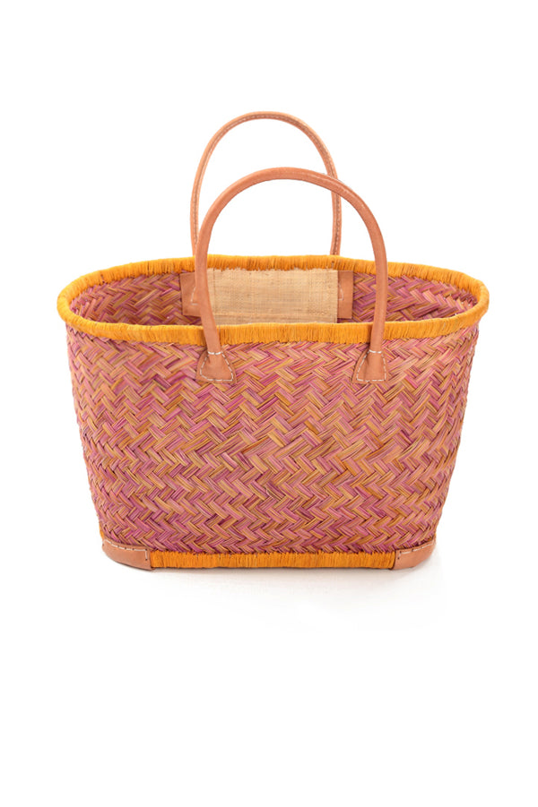Natural Mini Peach French Market Basket 1