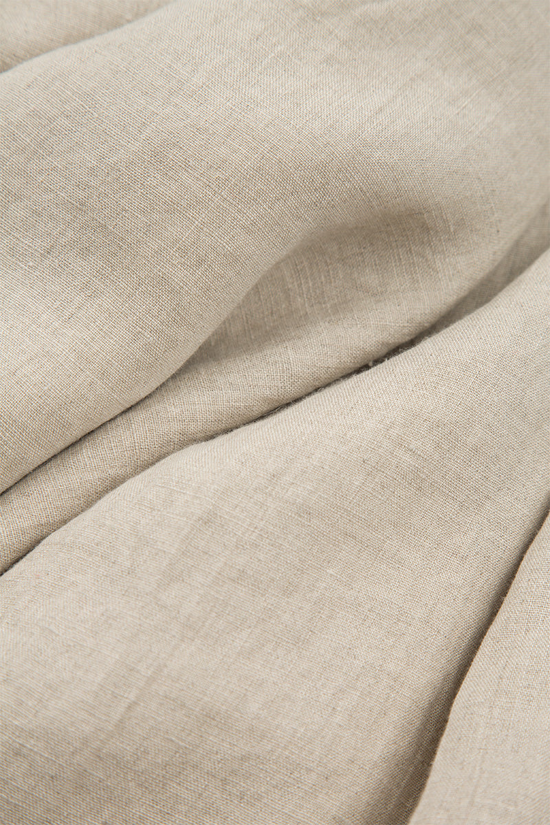 Natural Peplum Linen Jacket