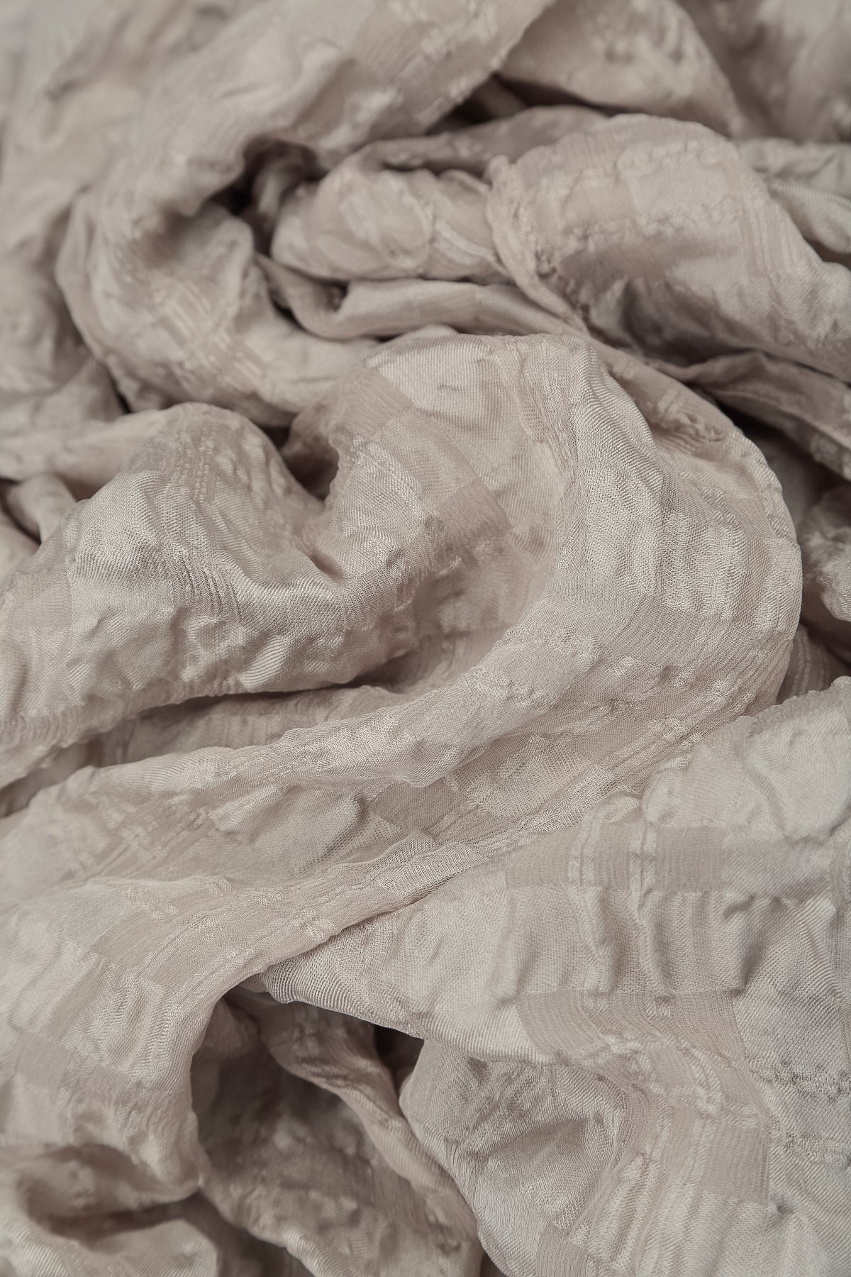 Open Beige Textured Silk Jacket