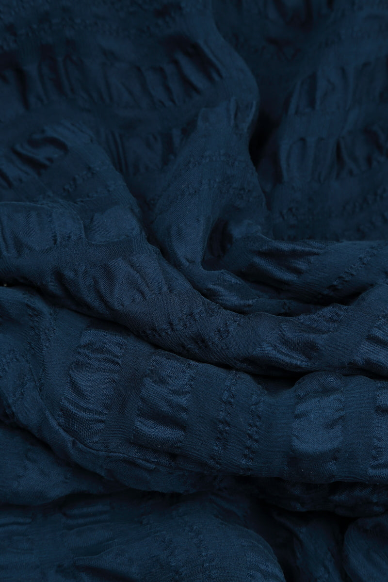 Open Front Navy Light Silk Jacket 5