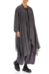 Open Textured Purple Silk Rayon Jacket 3