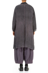 Open Textured Purple Silk Rayon Jacket 2