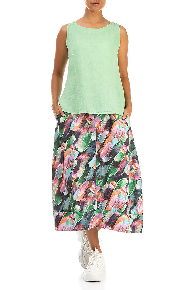 Paint Charm Linen Skirt 4