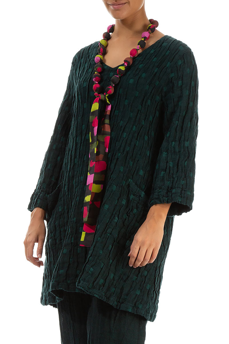 Paint Mosaic Silk Bamboo Bead Necklace 3