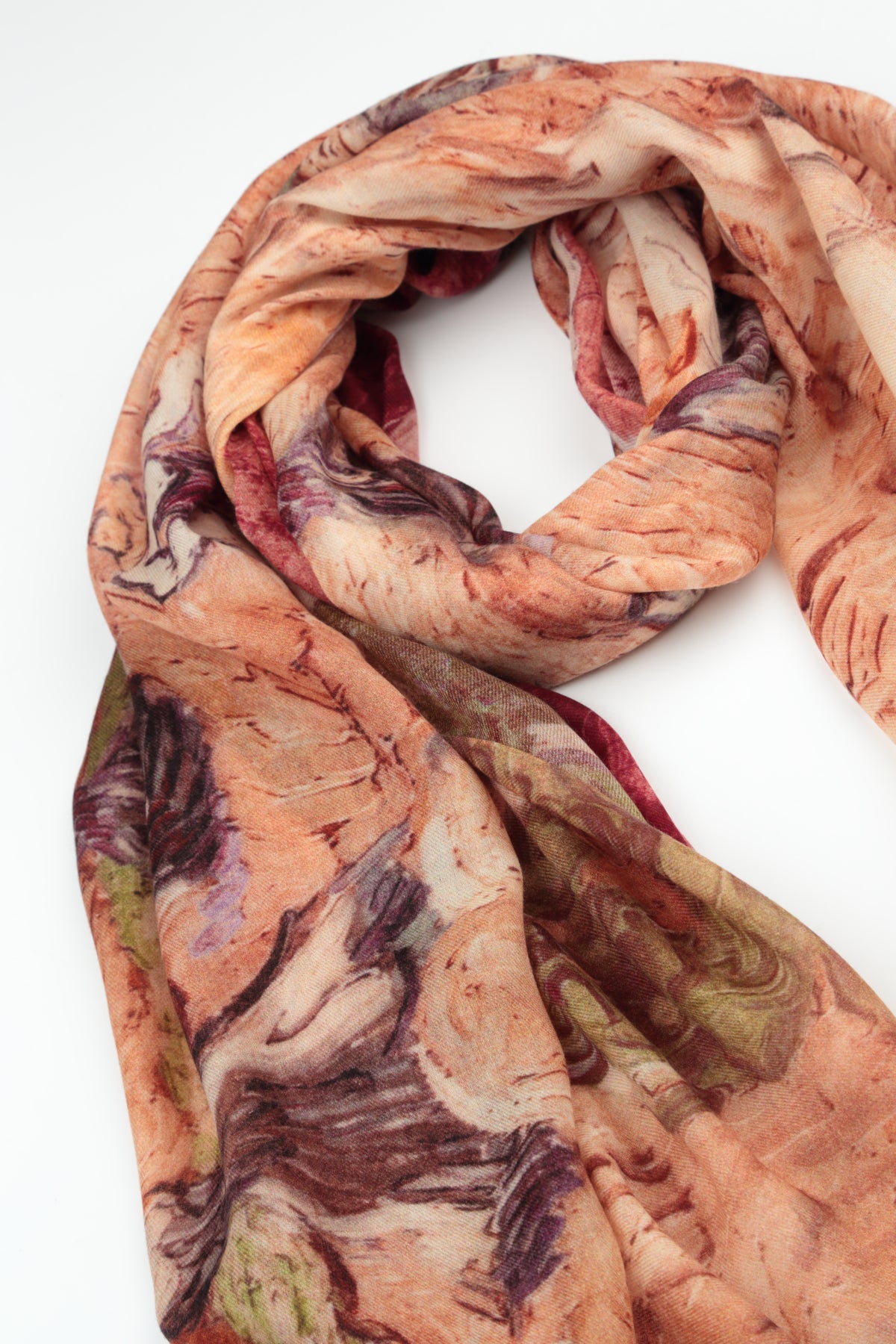 Painted Romance Cashmere Silk Scarf