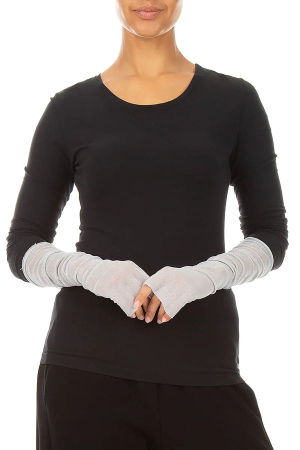 Pearl Grey Mesh Soft Cotton Wristlets 1