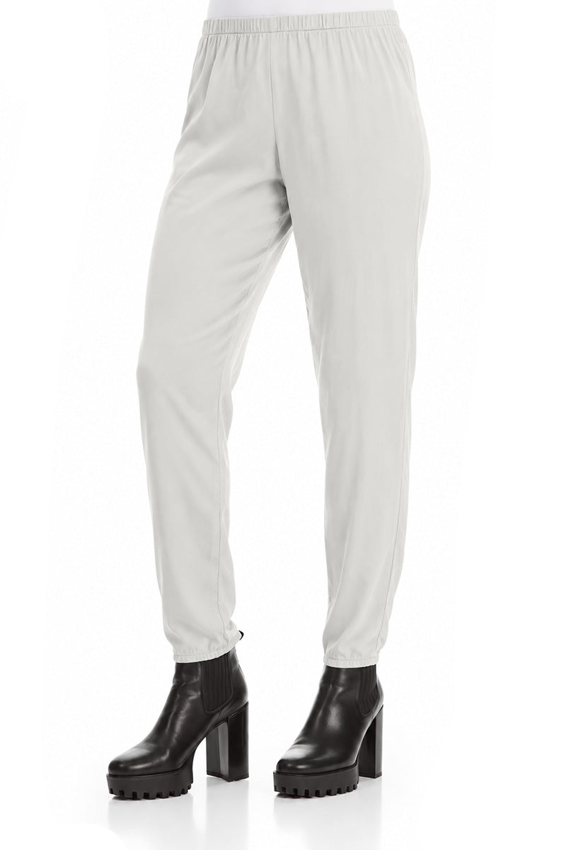 Pearl Grey Silk Leggings
