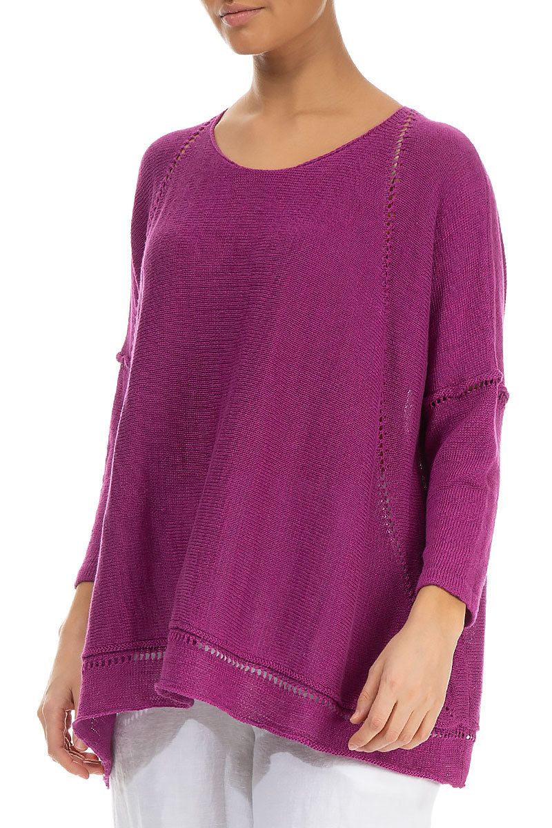 Pinhole Lines Décor Orchid Linen Jumper 3