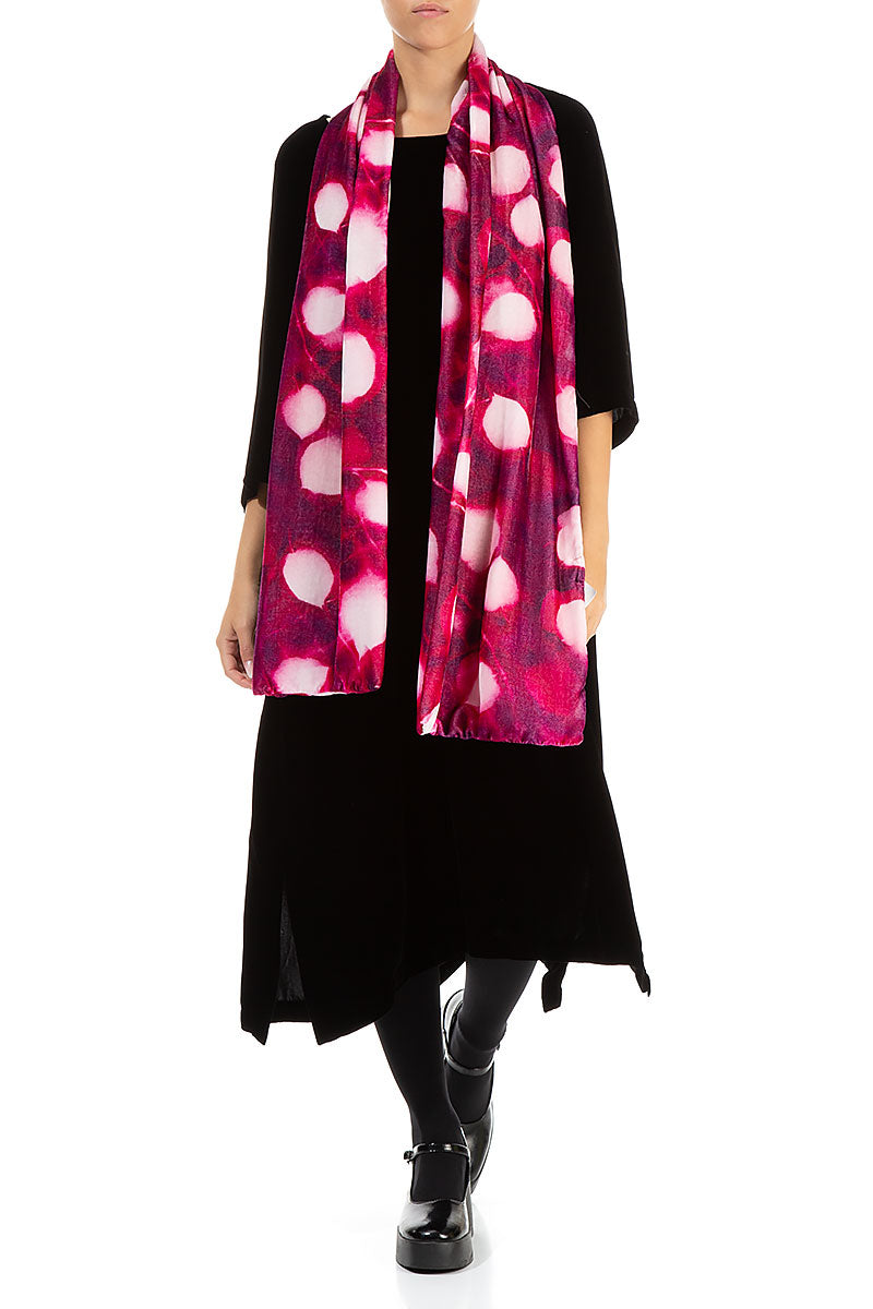 Pink Dream Silk Velvet Scarf 2