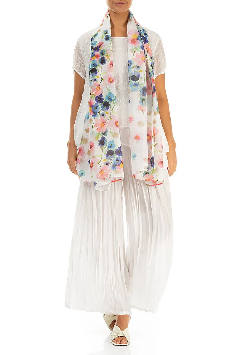 Écharpe en soie et coton Primrose