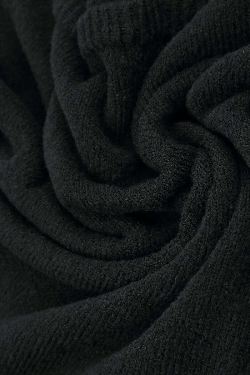 Flowers Black Wool Sweater 5