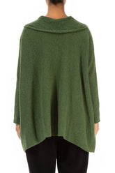Relaxed Collar Dark Sage Wool Sweater 2