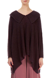Relaxed Collar Mulberry Wool Sweater 1