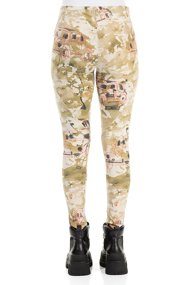 Retro-Baumwoll-Leggings