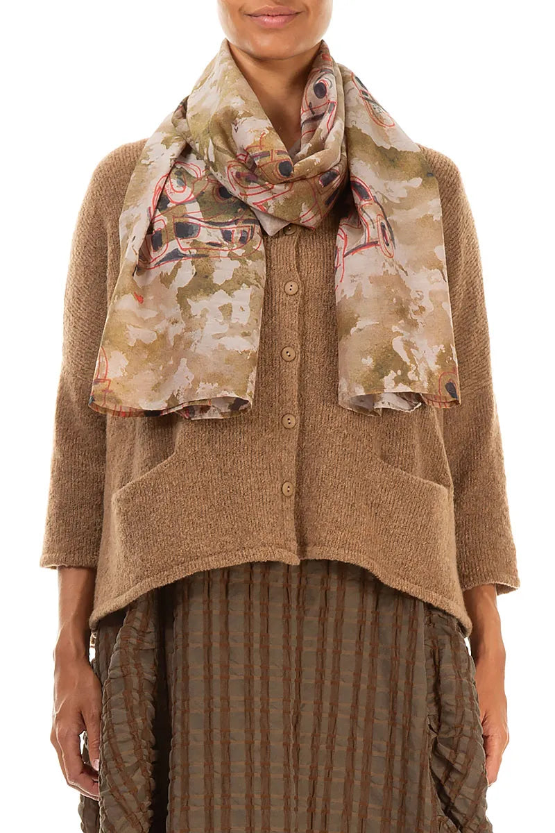 Retro Silk Cotton Scarf 1