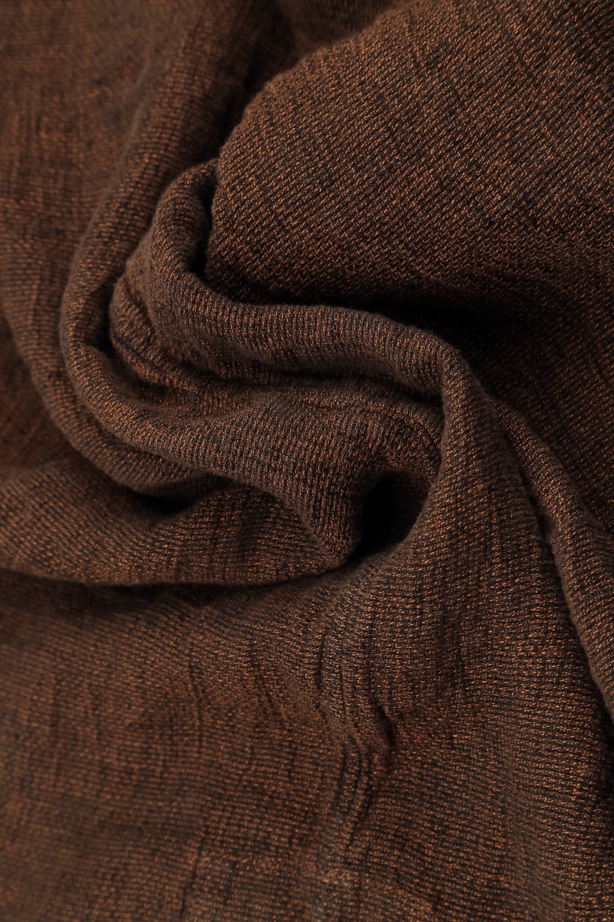 Roll Up Aged Copper Mélange Linen Trousers 4