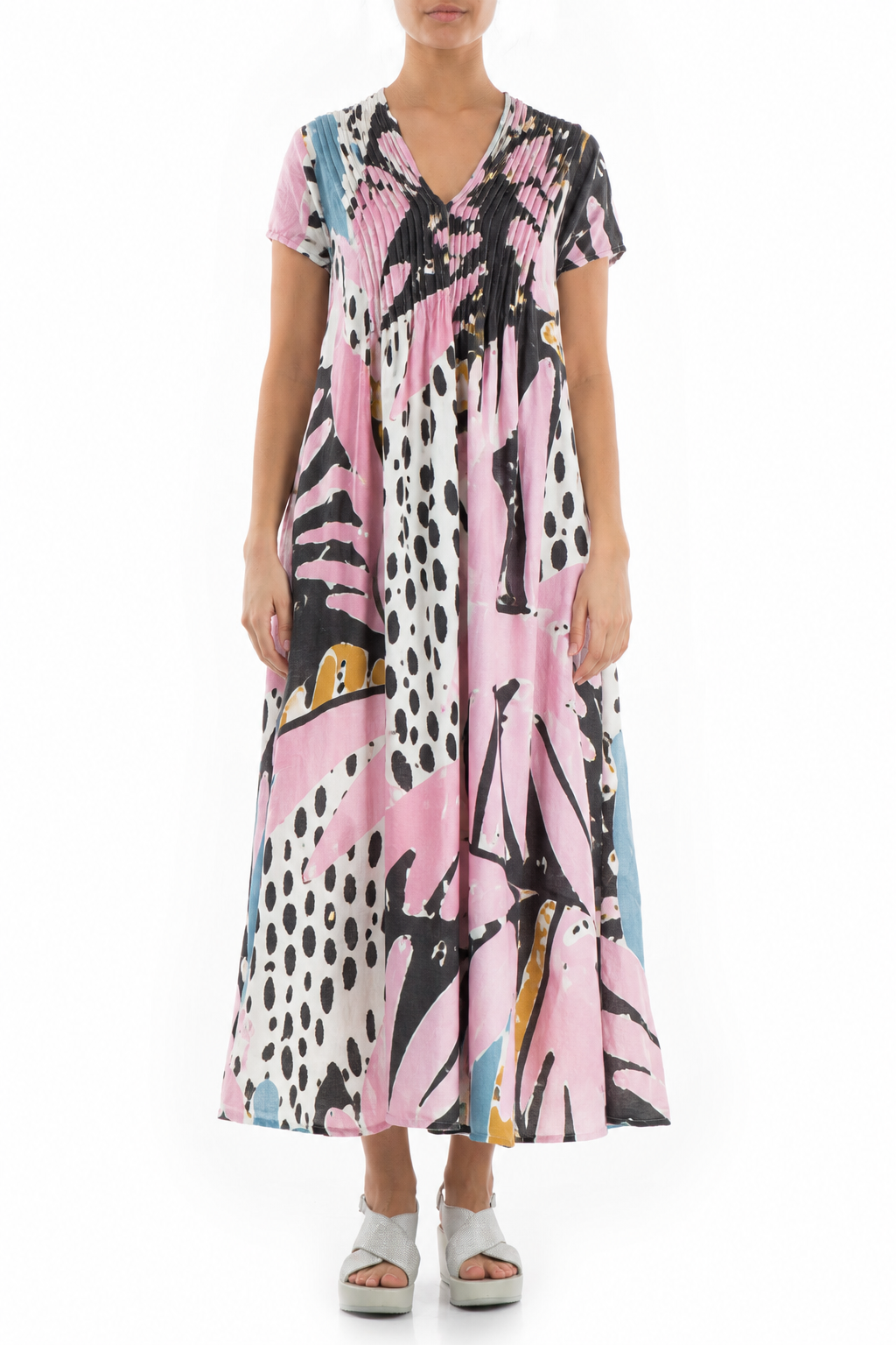 Romantisches Wüstendiamant-Leinenkleid