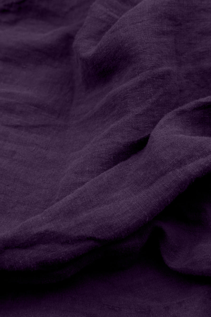 Romantic Royal Purple Linen Dress 5