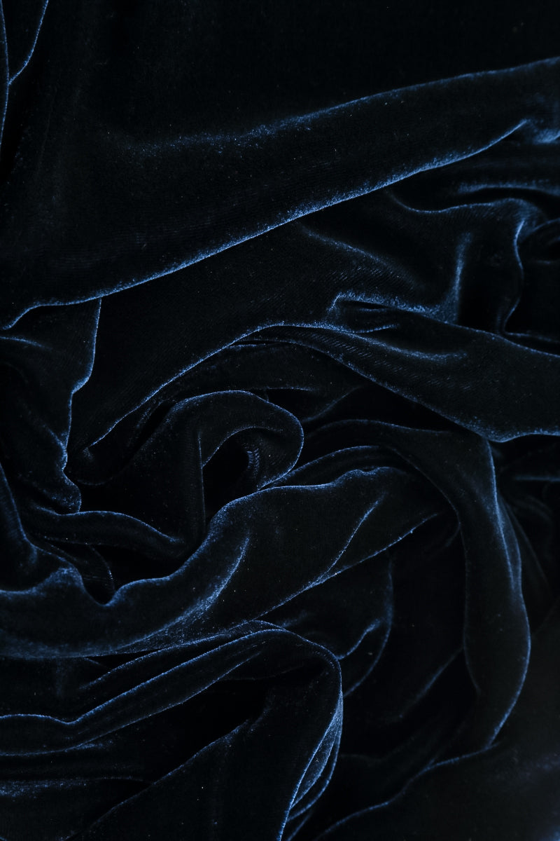 Royal Blue Silk Velvet Evening Hand Bag