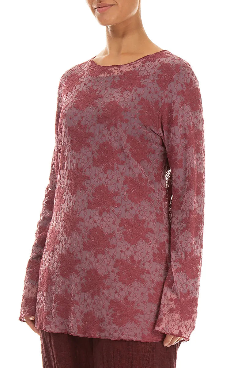 Ruby Floral Cotton Lace Blouse