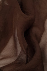 Ruched Aged Copper Silk Chiffon Skirt 5