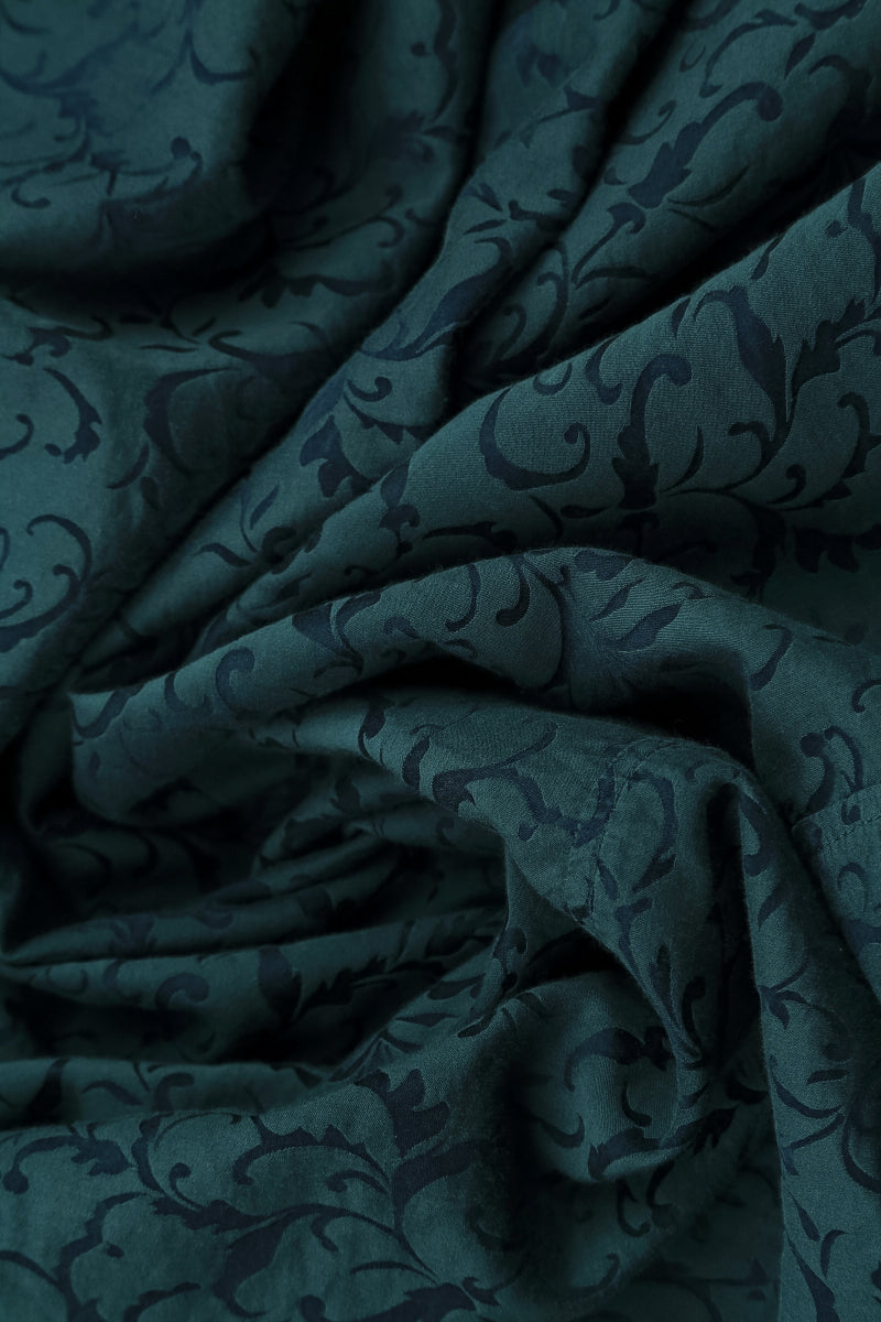 Ornamented Peacock Silk Cotton Dress 5