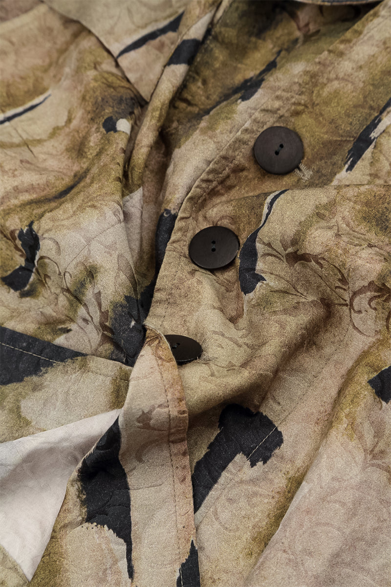 Short Terra Ornamented Silk Cotton Jacket 6