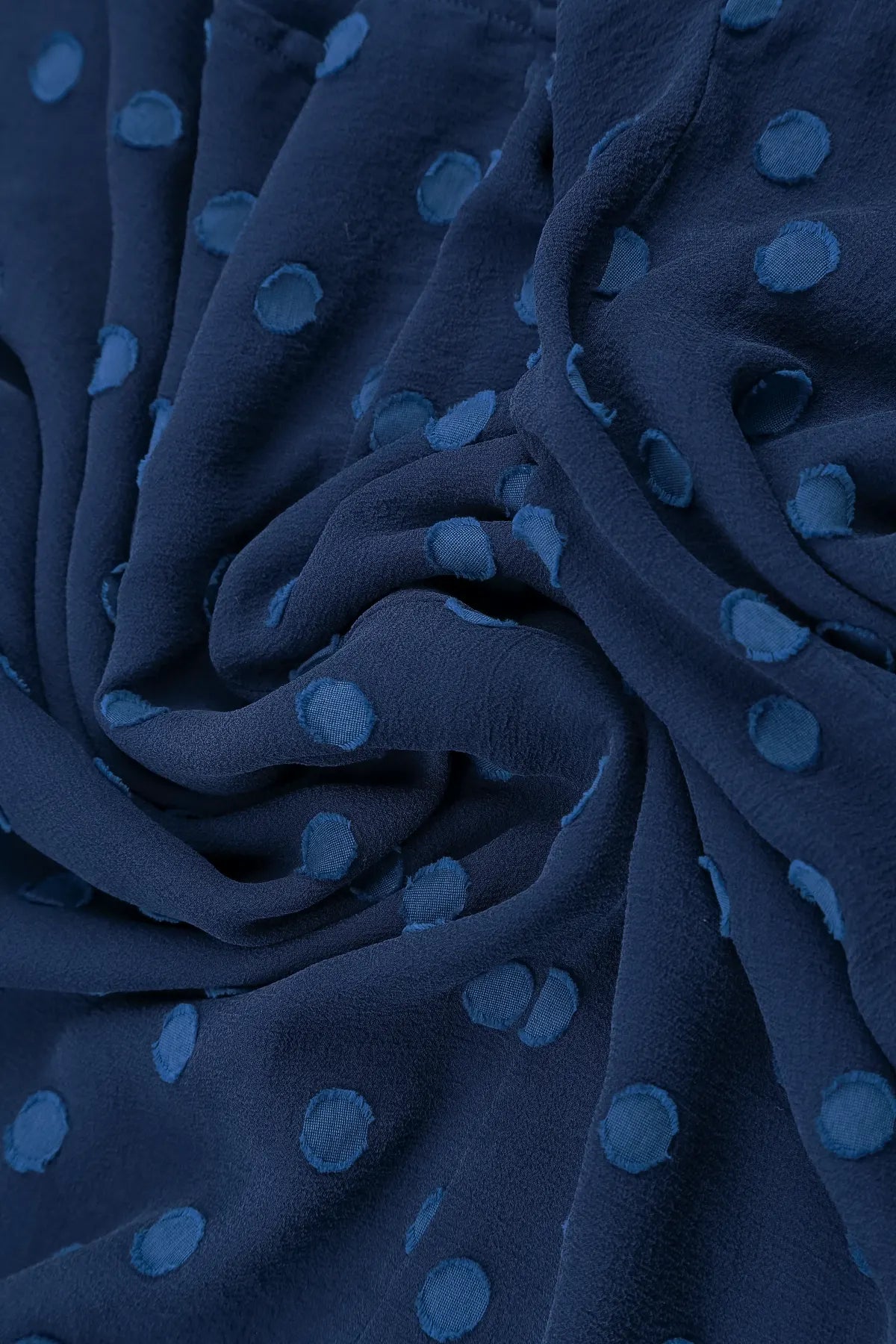 Layered Dotty Royal Blue Silk Dress 5