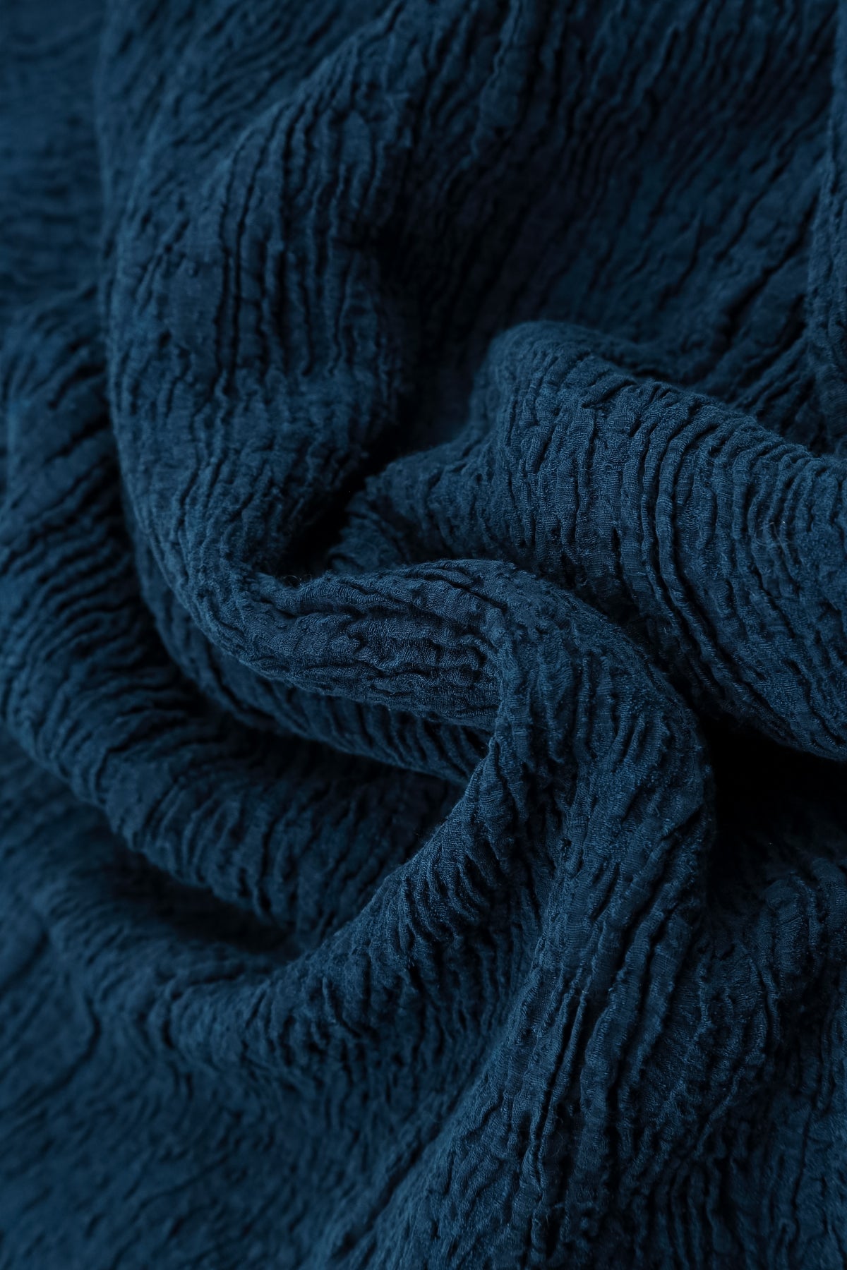 Royal Blue Textured Silk Linen Blouse