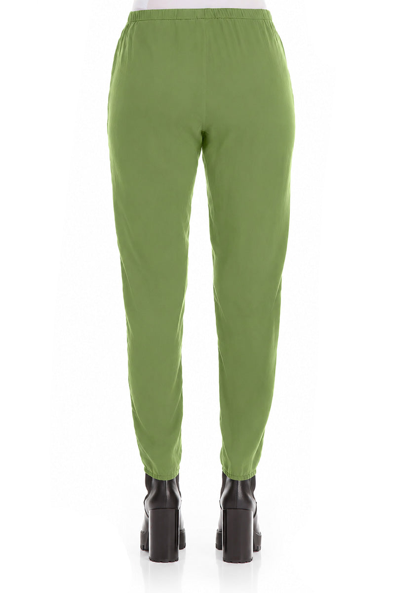 Shamrock Green Silk Leggings