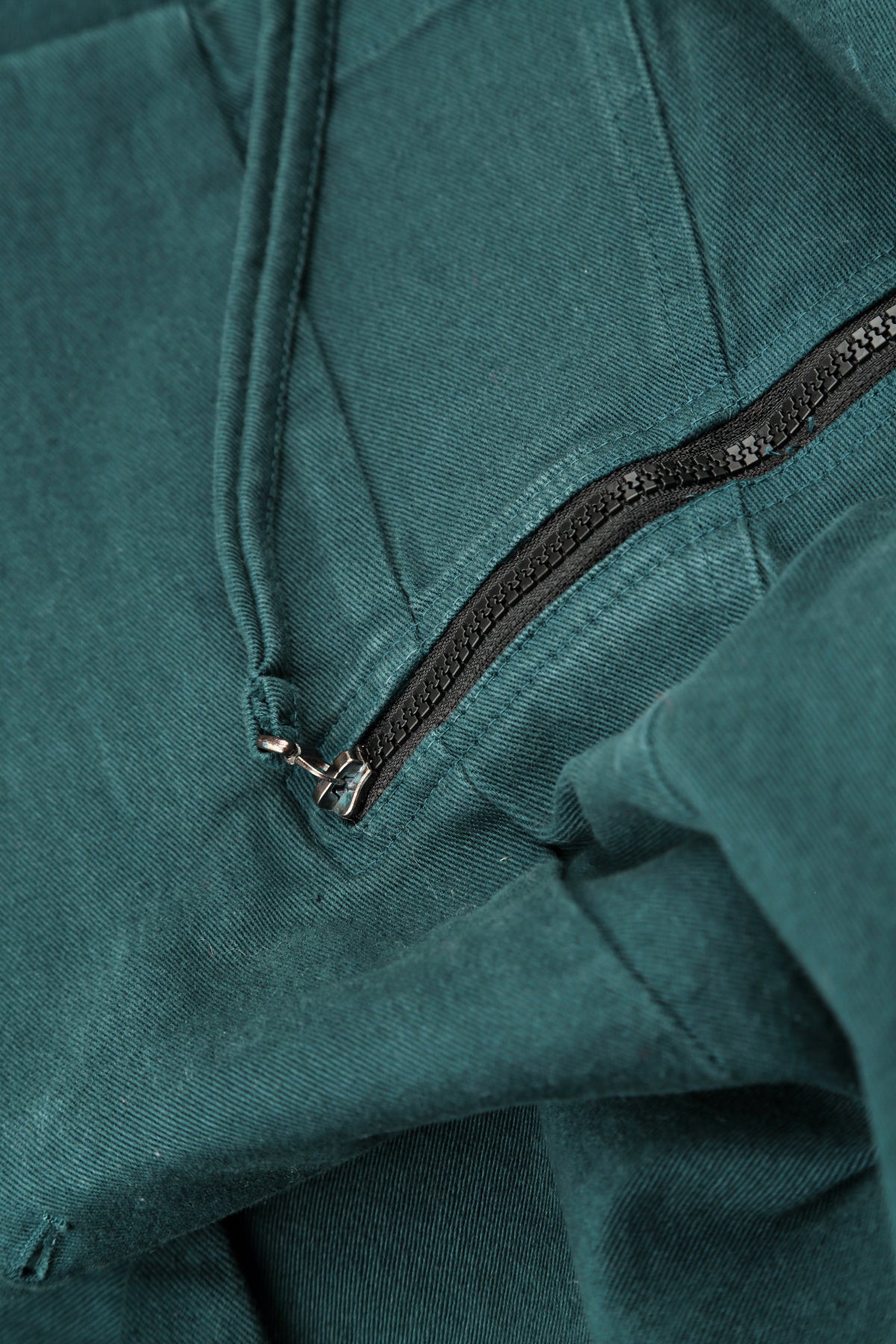 Shaped Deep Turquoise Denim Cotton Jacket
