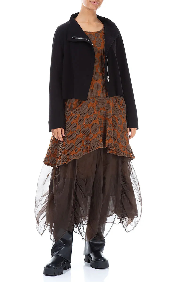 Short Black Cotton Jersey Jacket 5