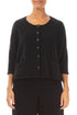 Short Loose Black Wool Cardigan 1