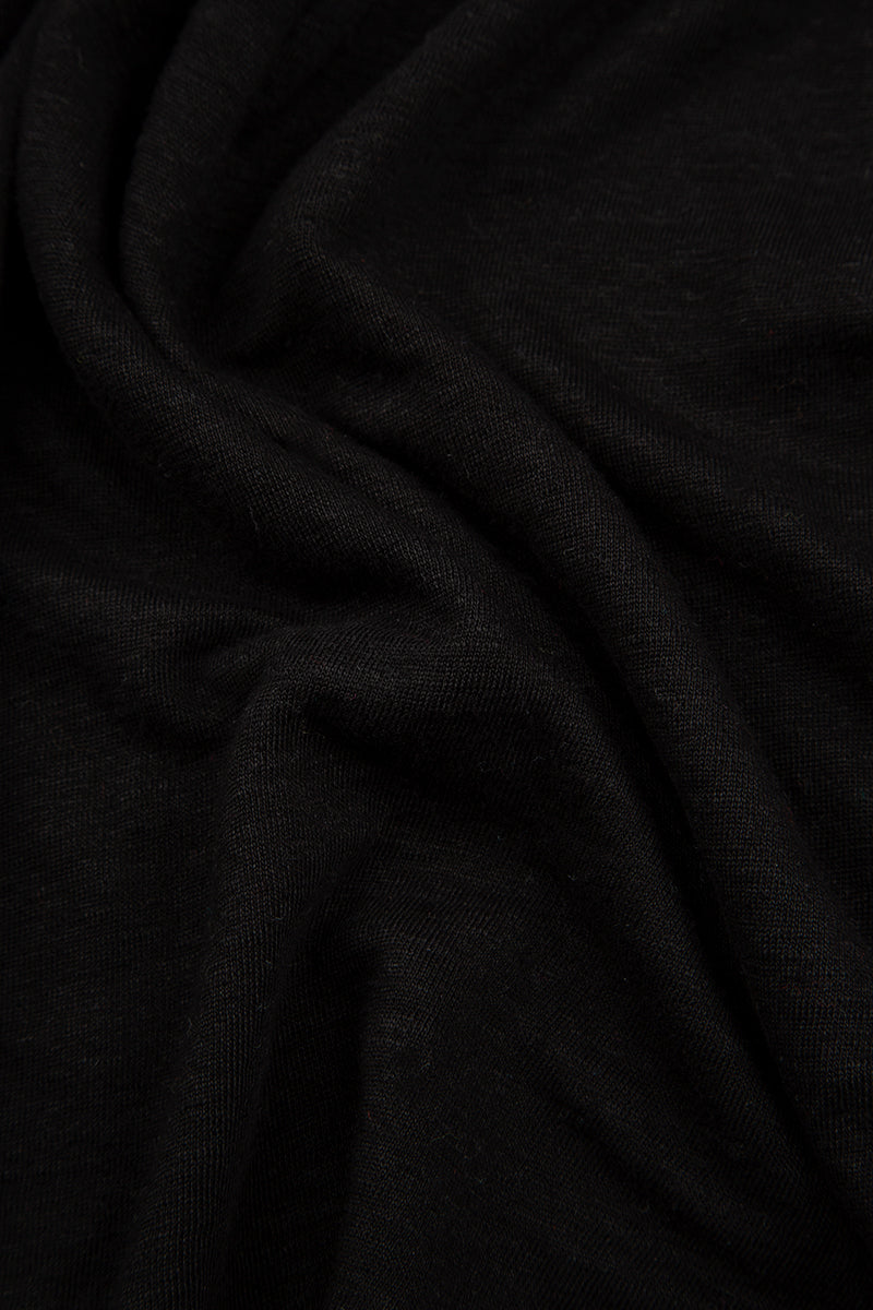 Short Sleeves Black Cotton Top 5
