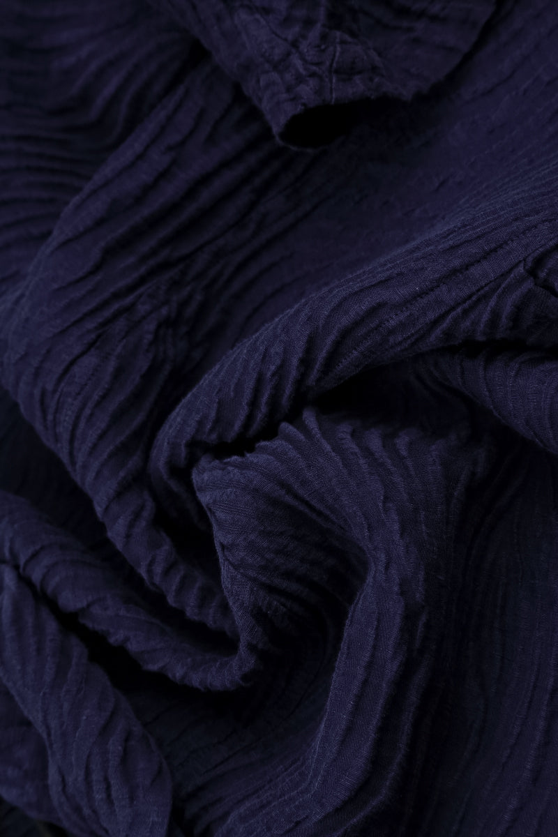 Side Closure Waves Royal Purple Silk Jacket 5