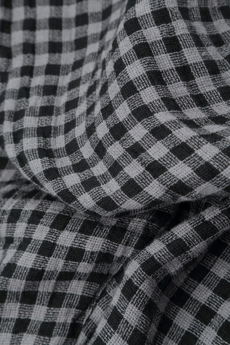 Side Pocket Grey Check Linen Shirt 6