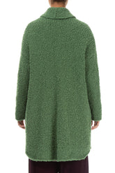 Side Pockets Sage Green Alpaca Wool Cardigan 2