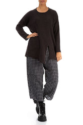 Side Split Chocolate Wool Sweater 4